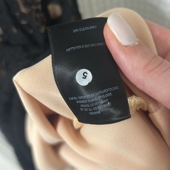 Anthropologie Moulinette Soeurs Black Lace Midi Cami Cotrina Dress Size 0 NWT - Picture 8 of 13